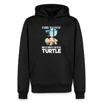 Flache Erde Flat Earth Of Course The Earth Is Flat - Männer Premium Bio Hoodie - Schwarz - Vorne - Nico (187cm)