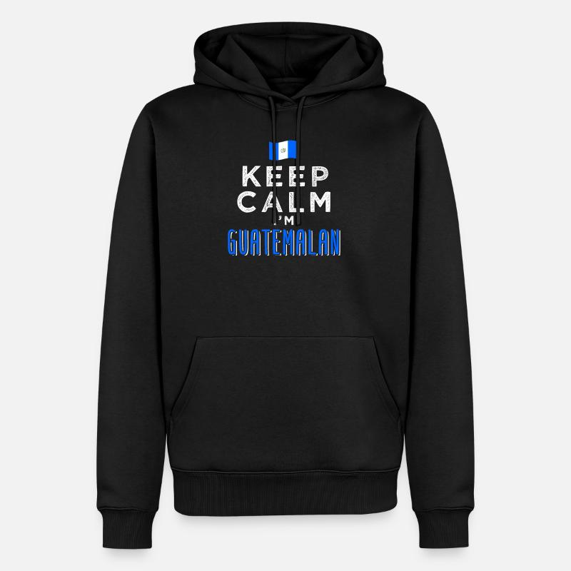 Guatemala - Männer Premium Bio Hoodie - Schwarz