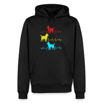 Husky chien chien coiffeur amoureux des chiens amoureux des chiens - Sweat à capuche Premium bio Homme - noir - Devant - Nico (187cm)