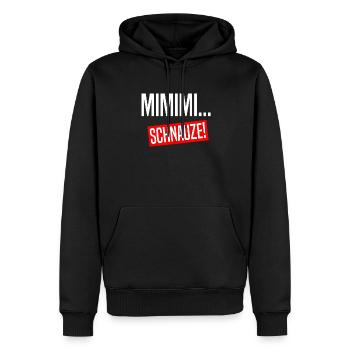Mimimi Schnauze Halts Maul Lustige Sprüche - Männer Premium Bio Hoodie - Schwarz - Vorne - Nico (187cm)