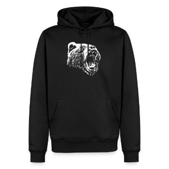 Les ours noirs et blancs se dirigent vers les amoureux de la nature - Sweat à capuche Premium bio Homme - noir - Devant - Nico (187cm)