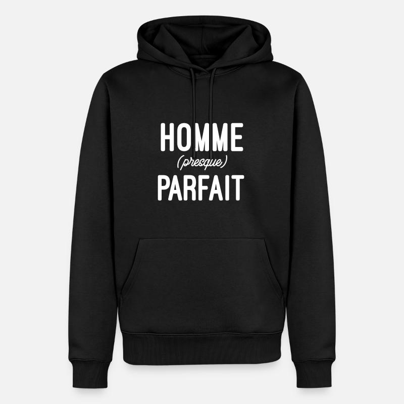 (fast) perfekter Mann - Männer Premium Bio Hoodie - Schwarz