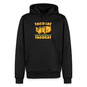 tacos - Sweat à capuche Premium bio Homme - noir - Devant - Nico (187cm)