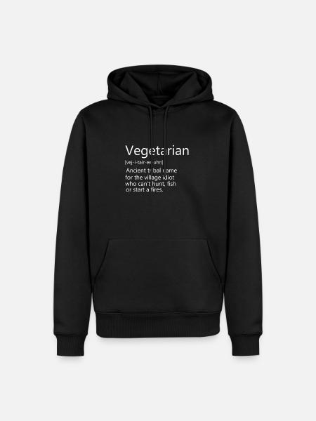 Vegetarian hunter-gatherer - Men’s Premium Organic Hoodie - black