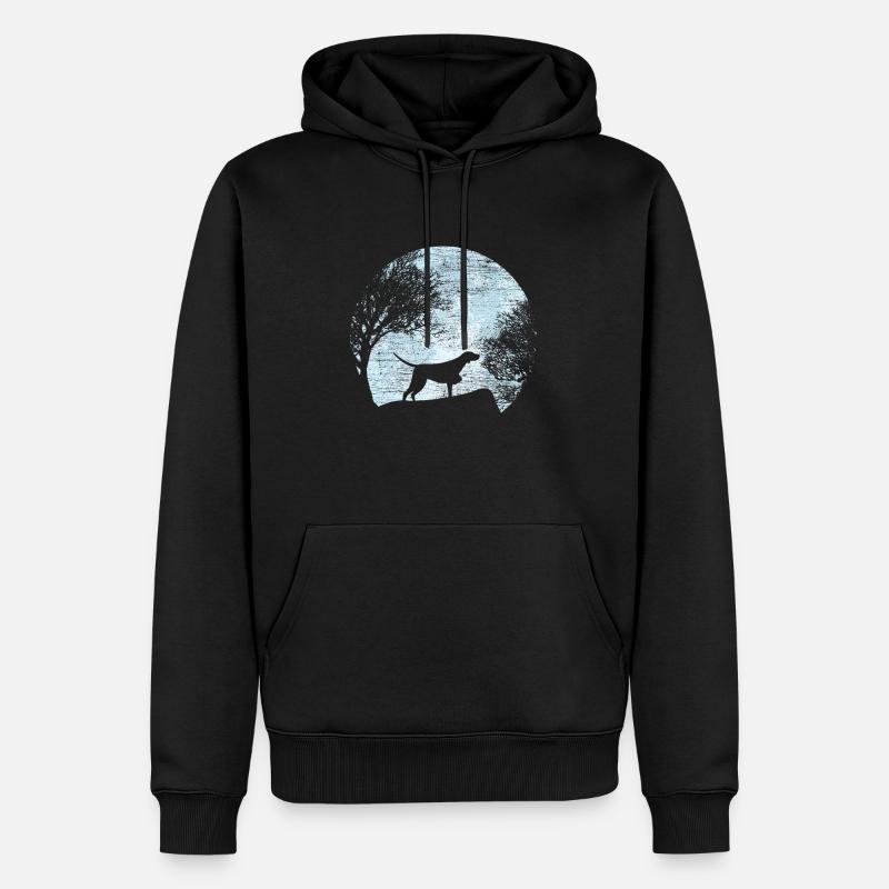 Chien de chasse - Sweat à capuche Premium bio Homme - noir