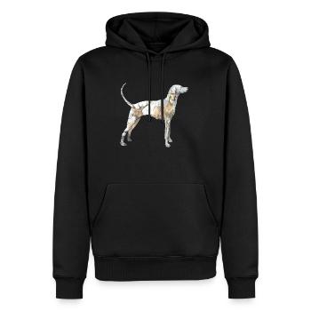 Chien de chasse - Sweat à capuche Premium bio Homme - noir - Devant - Nico (187cm)