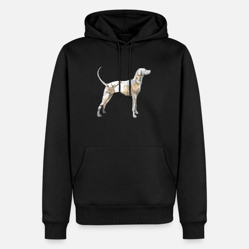 Chien de chasse - Sweat à capuche Premium bio Homme - noir