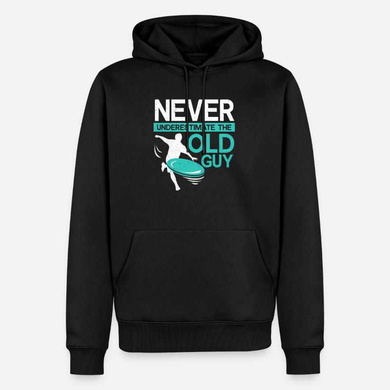 Frisbee - Männer Premium Bio Hoodie - Schwarz