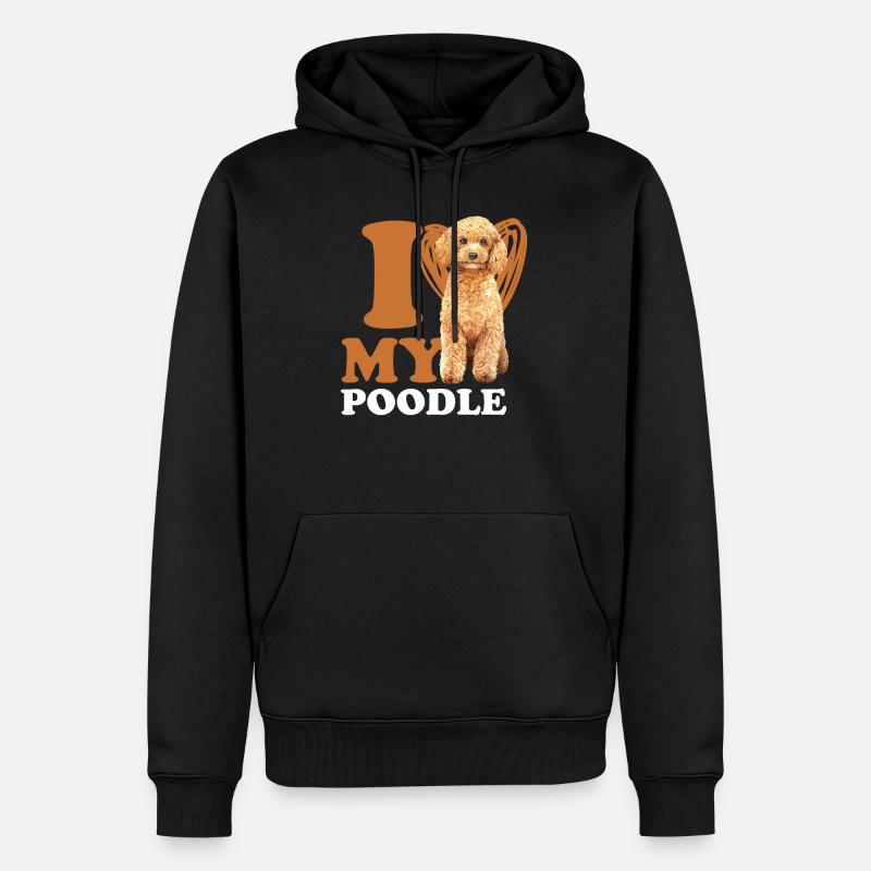 Coeur de caniche - Sweat à capuche Premium bio Homme - noir