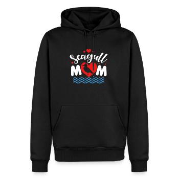 Mouette cadeau oiseau de mer Moin Oiseau de mer hirondelles - Sweat à capuche Premium bio Homme - noir - Devant - Nico (187cm)