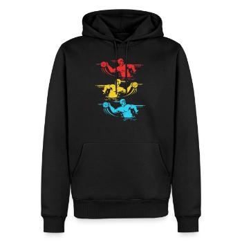Wasserball - Männer Premium Bio Hoodie - Schwarz - Vorne - Nico (187cm)