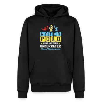 water polo - Sweat à capuche Premium bio Homme - noir - Devant - Nico (187cm)