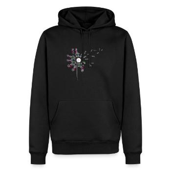 Vélo Pusteblume - Sweat à capuche Premium bio Homme - noir - Devant - Nico (187cm)