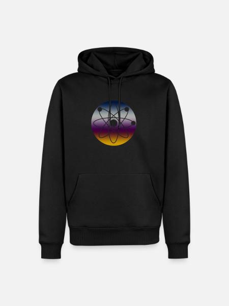 Physics Atom - Men’s Premium Organic Hoodie - black