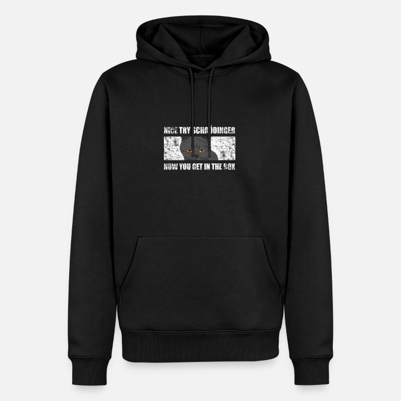 Physique Chat de Schrödinger - Sweat à capuche Premium bio Homme - noir