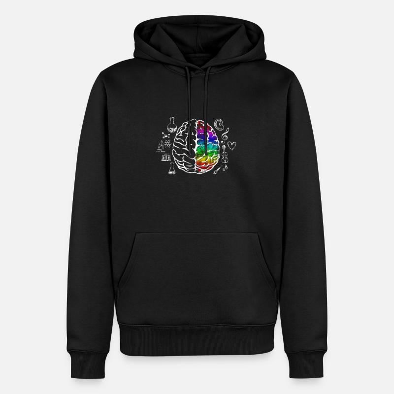 Science Cerveau - Sweat à capuche Premium bio Homme - noir