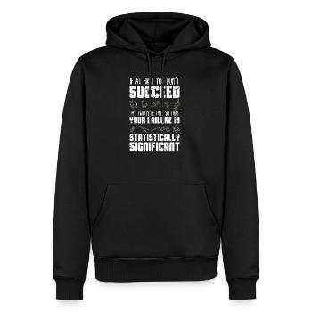 science - Men’s Premium Organic Hoodie - black - Front - Nico (187cm)