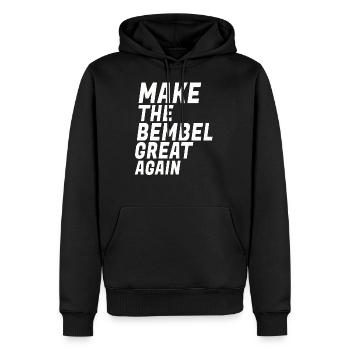 Geburtstag Hessen Bembel Spruch Hessin Geschenk - Männer Premium Bio Hoodie - Schwarz - Vorne - Nico (187cm)