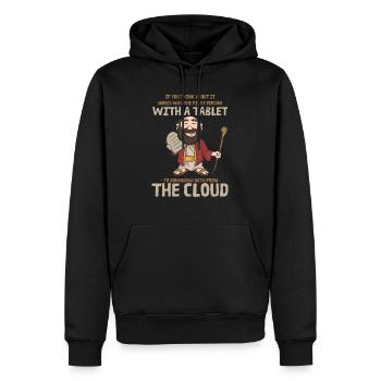 Moses Cloud Tablet Server Admin Tech Support - Männer Premium Bio Hoodie - Schwarz - Vorne - Nico (187cm)