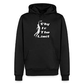 Ultimate Frisbee Gifts Sky Is The Limit - Men’s Premium Organic Hoodie - black - Front - Nico (187cm)