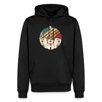 Bassgitarre - Männer Premium Bio Hoodie - Schwarz - Vorne - Nico (187cm)