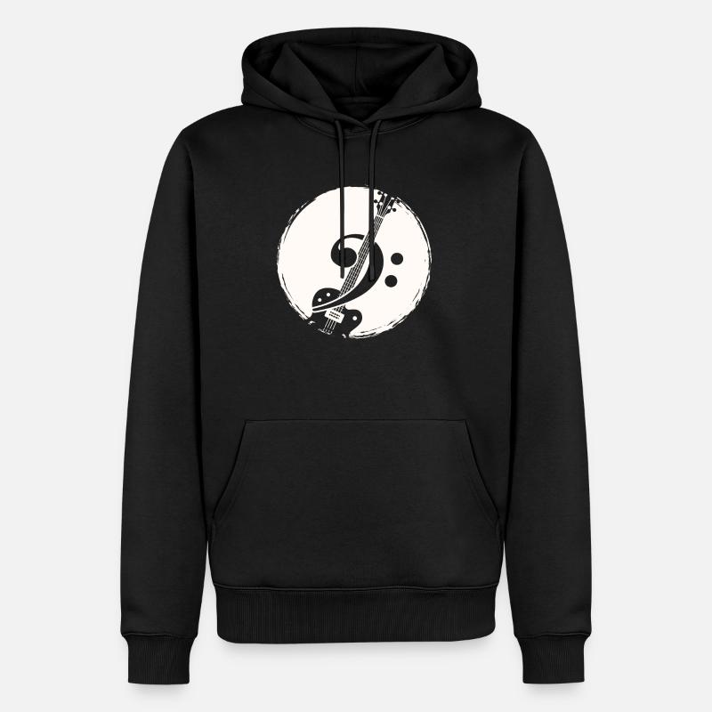Guitare basse Guitariste - Sweat à capuche Premium bio Homme - noir