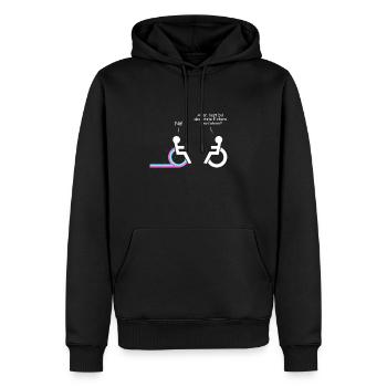 Rollstuhl Letzte Einhorn überfahren Geschenk retro - Männer Premium Bio Hoodie - Schwarz - Vorne - Nico (187cm)