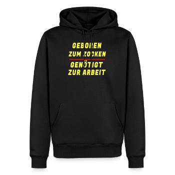 gaming gaming gaming gaming gaming gaming gaming - Männer Premium Bio Hoodie - Schwarz - Vorne - Nico (187cm)
