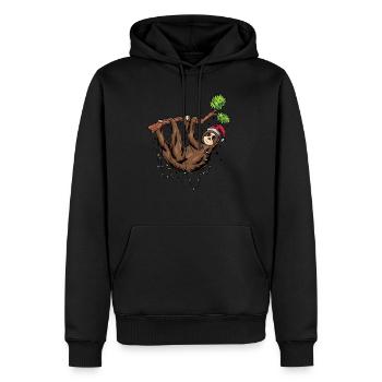 Sloth Sloth Gift Christmas Xmas - Men’s Premium Organic Hoodie - black - Front - Nico (187cm)