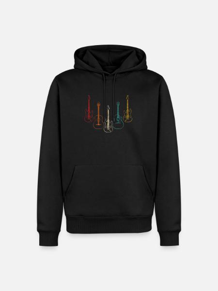 Guitar musical instrument - Men’s Premium Organic Hoodie - black