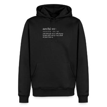 Lustige Architektengeschenkdefinition - Männer Premium Bio Hoodie - Schwarz - Vorne - Nico (187cm)