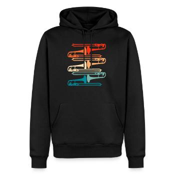 Posaune Musiker - Männer Premium Bio Hoodie - Schwarz - Vorne - Nico (187cm)