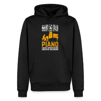 Klavier Fehler - Männer Premium Bio Hoodie - Schwarz - Vorne - Nico (187cm)