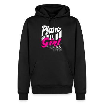 Femmes de piano - Sweat à capuche Premium bio Homme - noir - Devant - Nico (187cm)