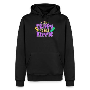 Mignon, c'est trippant d'être un hipster festival hippie - Sweat à capuche Premium bio Homme - noir - Devant - Nico (187cm)