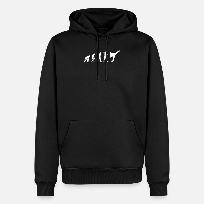Taekwondo Evolution Fancy Tshirt - Männer Premium Bio Hoodie - Schwarz