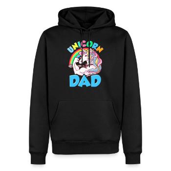 Awesome Einhorn Papa Coole Einhorn Väter - Männer Premium Bio Hoodie - Schwarz - Vorne - Nico (187cm)