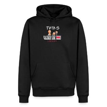 Süßes Schwangerschaft Zwillinge Grafik Design - Männer Premium Bio Hoodie - Schwarz - Vorne - Nico (187cm)