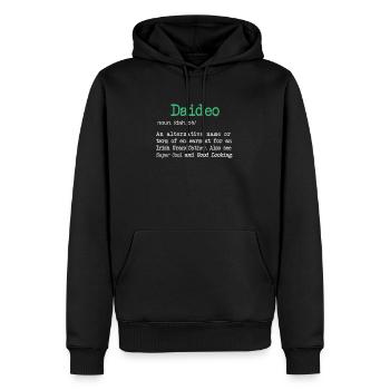 Lustige Daideo Definition für einen irischen Opa - Männer Premium Bio Hoodie - Schwarz - Vorne - Nico (187cm)