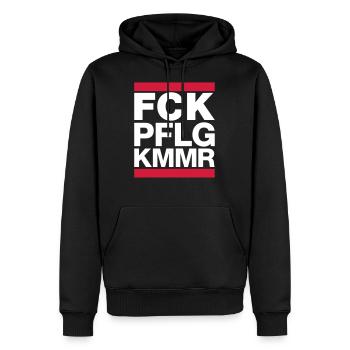 pflegekammer-stoppen.de - Männer Premium Bio Hoodie - Schwarz - Vorne - Nico (187cm)
