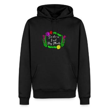 Jardiniers Plantes Eau - Sweat à capuche Premium bio Homme - noir - Devant - Nico (187cm)