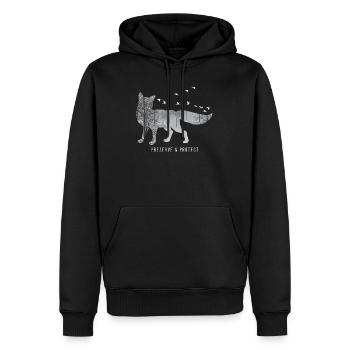 Preserve & Protect Environmental Protection Climate Protection Fuchs - Men’s Premium Organic Hoodie - black - Front - Nico (187cm)