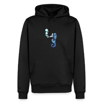 Seepferdchen Meeresbewohner - Männer Premium Bio Hoodie - Schwarz - Vorne - Nico (187cm)