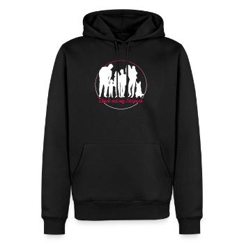 Sixpack Familie Geschwister Söhner und Haverie - Männer Premium Bio Hoodie - Schwarz - Vorne - Nico (187cm)