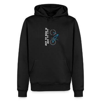 Drôle de cyclisme &cadeau cycliste Ne pas rouler - Sweat à capuche Premium bio Homme - noir - Devant - Nico (187cm)