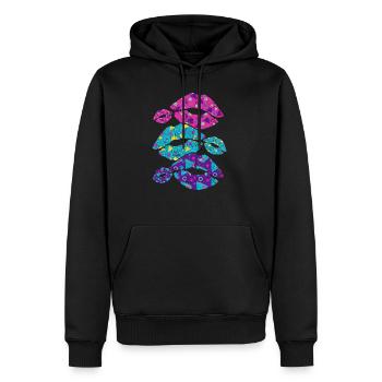 80er Jahre - Männer Premium Bio Hoodie - Schwarz - Vorne - Nico (187cm)