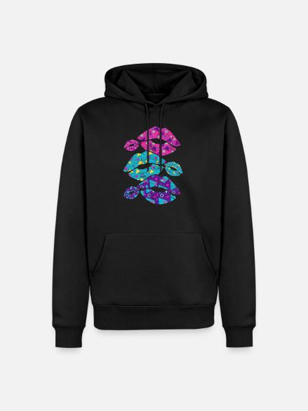 Années 80 - Sweat à capuche Premium bio Homme - noir