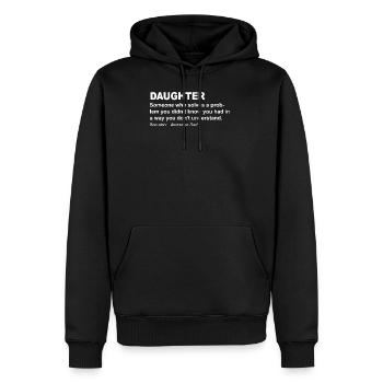 Funniest Daughter T Shirt - Männer Premium Bio Hoodie - Schwarz - Vorne - Nico (187cm)