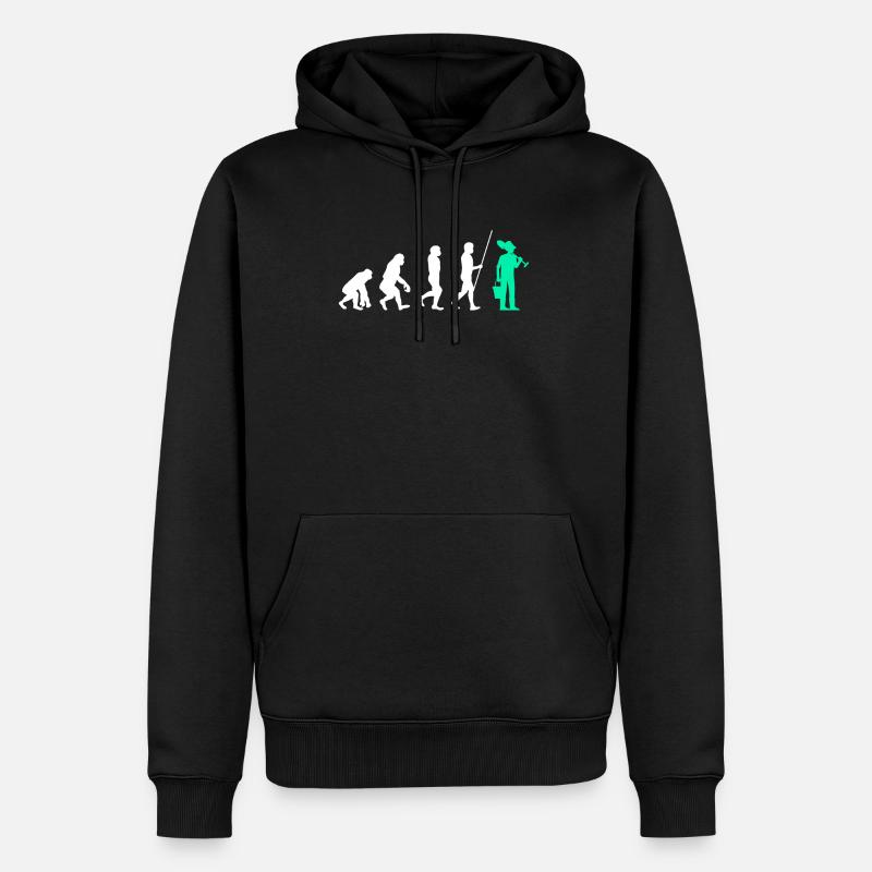Evolution Jardinier - Sweat à capuche Premium bio Homme - noir