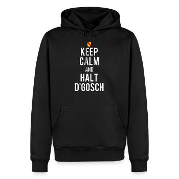 Gosch Badisch Dialekt Baden Lustige Sprüche Badner - Männer Premium Bio Hoodie - Schwarz - Vorne - Nico (187cm)